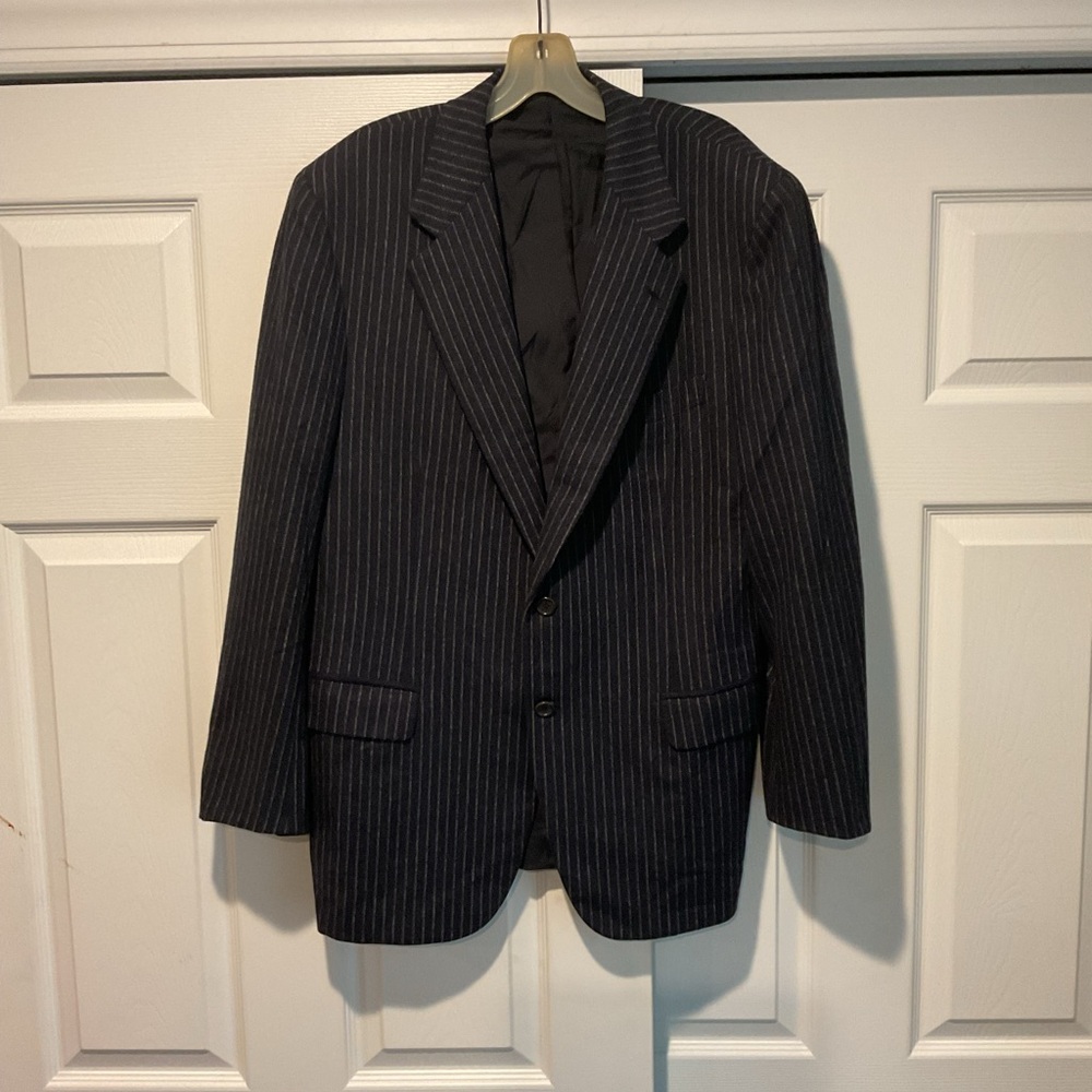 Brioni Nomentano Vintage 100% Wool Navy Pinstripe Sport Coat Suit Jacket Blazer